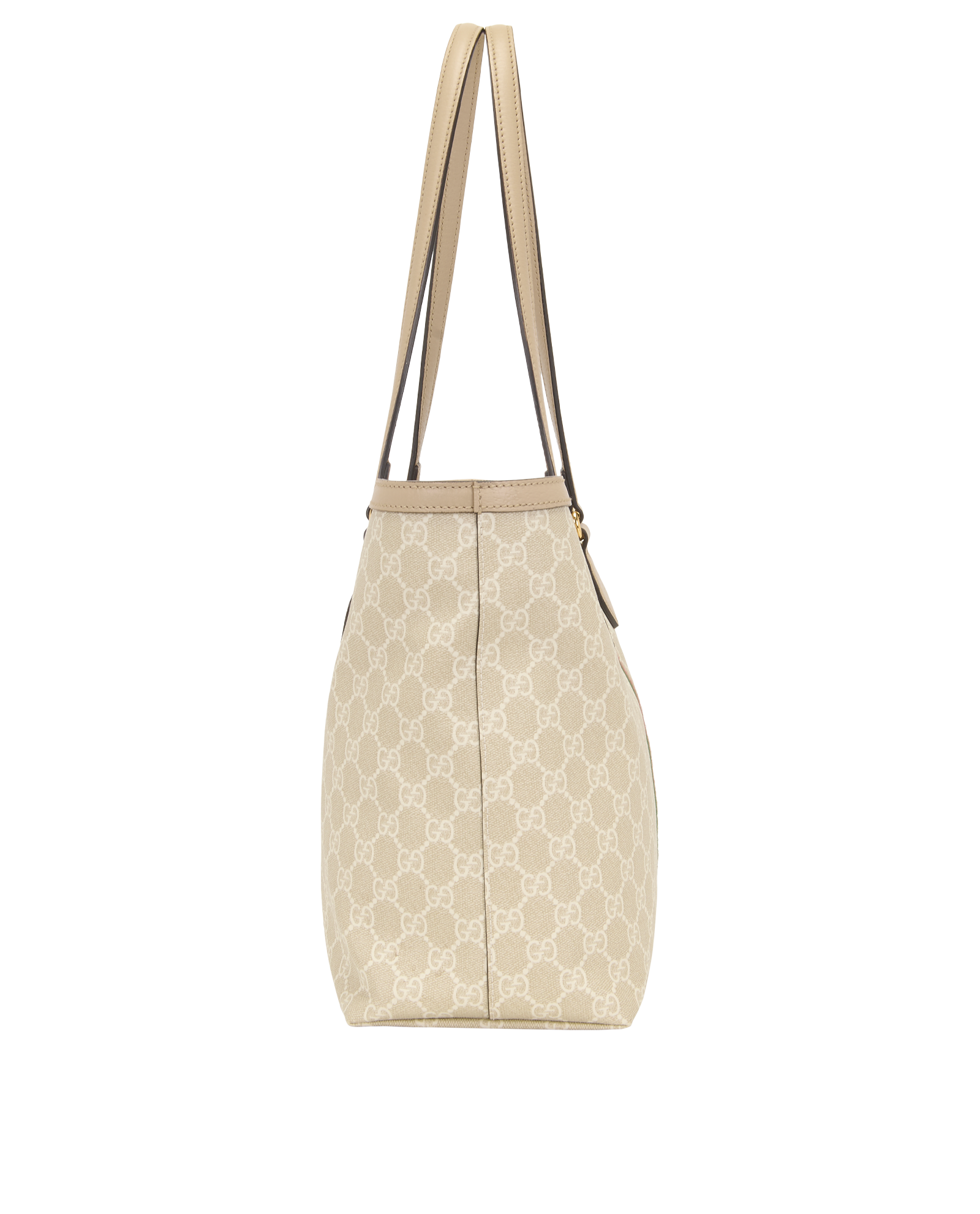 Large Ophidia Tote, &pound;750, Handbags, Cream, Canvas, Side view